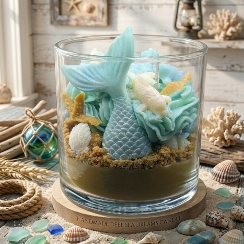 Deep Sea Dreams Artisan Soy Wax Candle 22 oz Handmade Scented Gift